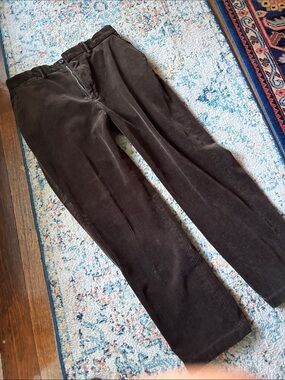 Ralph Lauren Brown Corduroy Straight-Leg Pants